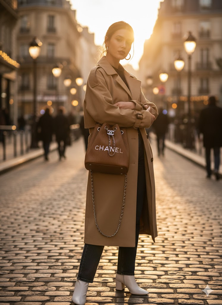 CHANEL Inspired 23CM Women Handbag – Luxury PU Leather Shoulder Bag for Women | Dubai Collection